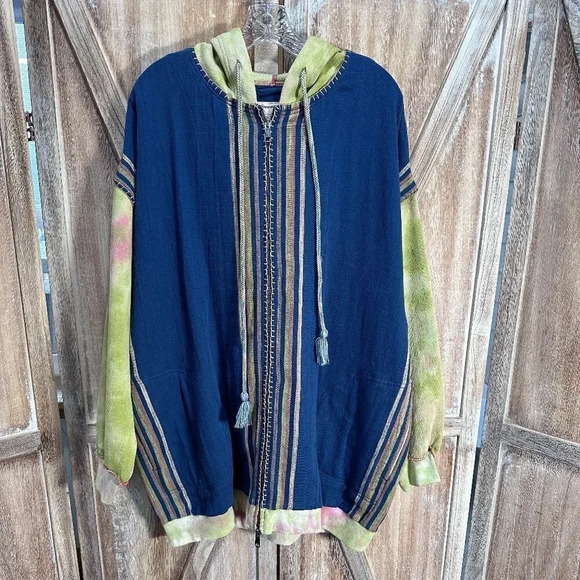 Free People We The Free Long Weekend Knit Mixed Hoodie - Picture 2 of 7